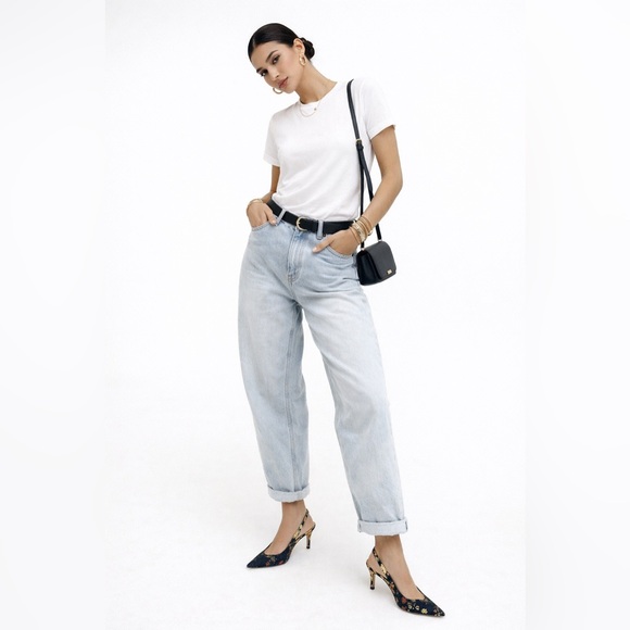 ZARA Printed Slingback Heels Floral Pointed Toe Mid Heel Shoes - Sz. 8 - Picture 2 of 9